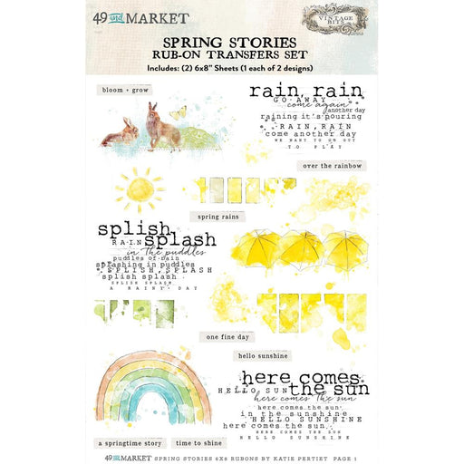 49 AND MARKET  SPRING STORIES RUB ONS - SS-29918