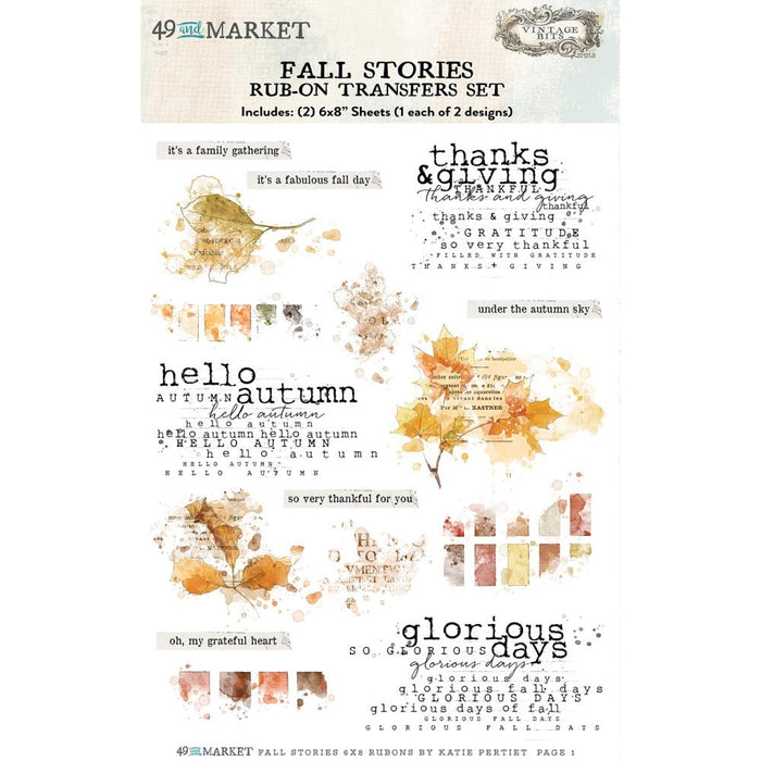 49 AND MARKET  FALL STORIES RUB ONS - SS-29932