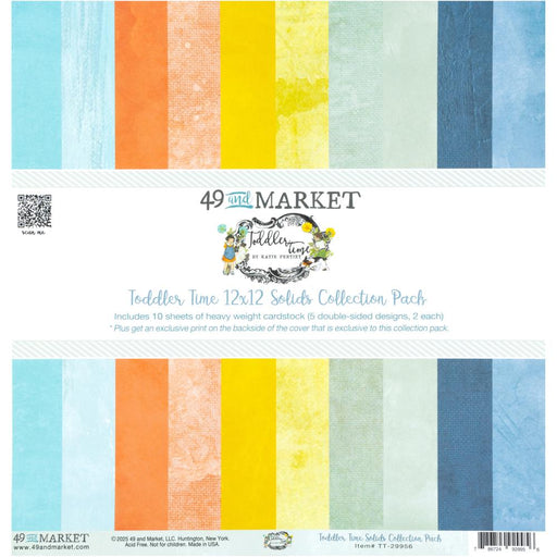 49 AND MARKET TODDLER TIME COLLECTION  12 X 12 PAPER PACK SOLID - TT-29956