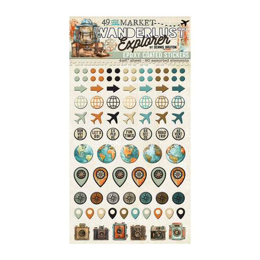 WANDERLUST EXPLORER COLLECTION STICKERS EPOXY - DWE-30464