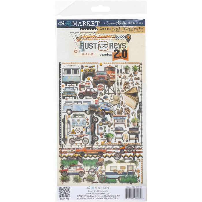 49 AND MARKET RUST AND REV COLLECTION ELEMENTS CUT OUTS - RR-21539