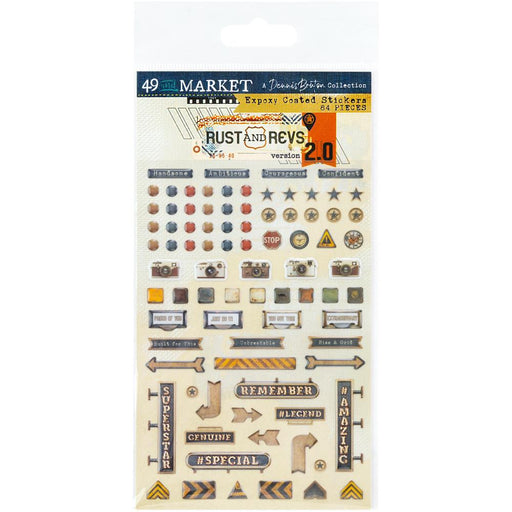 49 AND MARKET RUST AND REV COLLECTION STICKERS EPOXY STICKERS - RR-21577