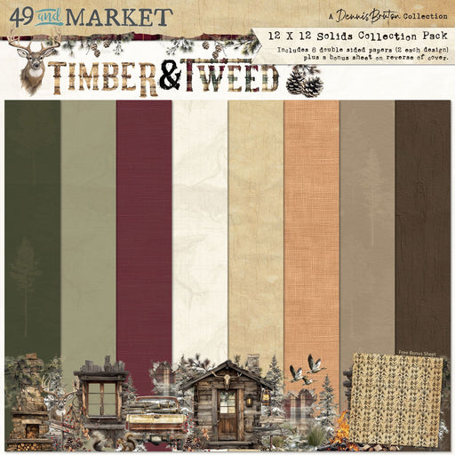 49 AND MARKET TIMBER TWEED COLLECT 12 X 12 SOLIDS PAPER PACK - DTT-34608