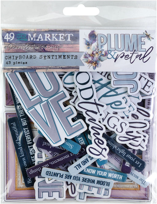 49 AND MARKET PLUME PETAL CHIPBOARD SENTIMENTS - DPP-35230