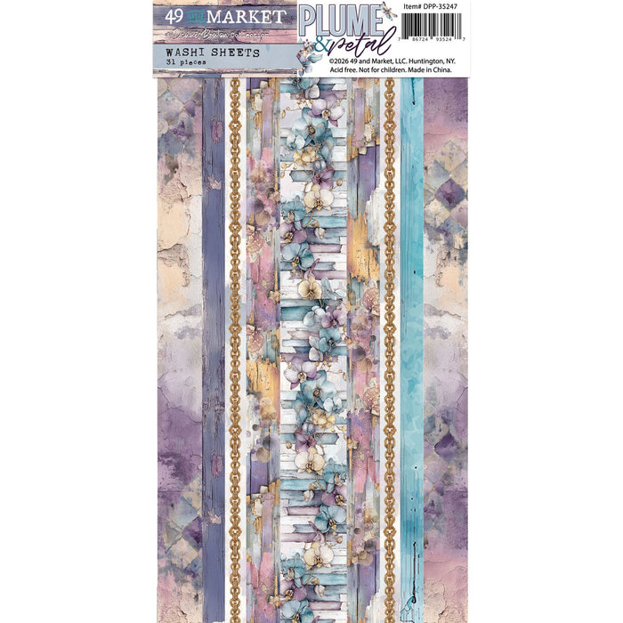 49 AND MARKET PLUME PETAL WASHI TAPE SHEET - DPP-35247
