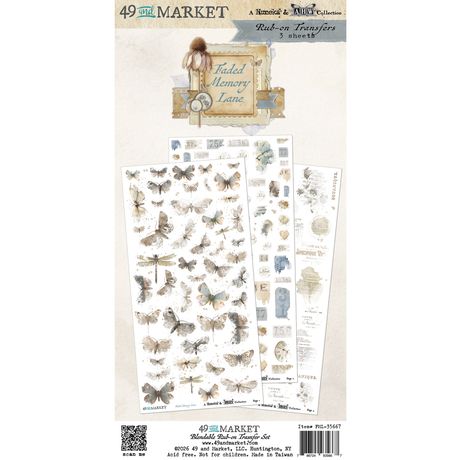 49 AND MARKET FADED MEMORY LANE BENDABLE 6X12 RUB ON - FML-35667