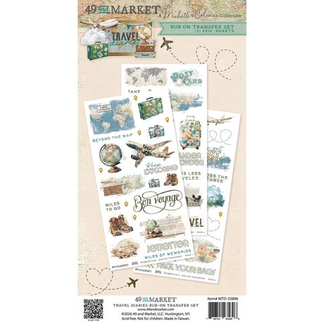 49 AND MARKET TRAVEL DIARIES COLLECTION 6X12 RUB ON - MTD-35896