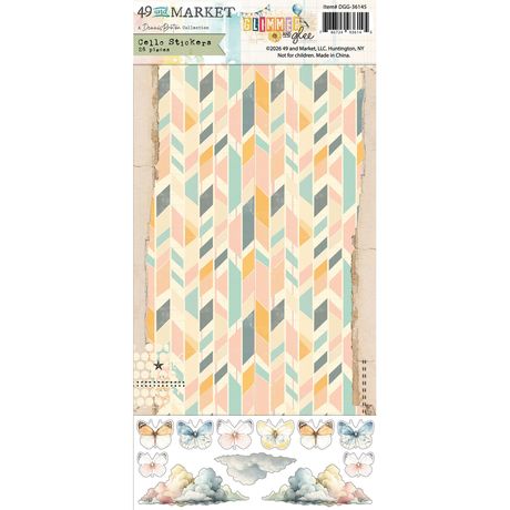 49 AND MARKET GLIMMER AND GLEE COLLECTION CELLO STICKERS - DGG-36145