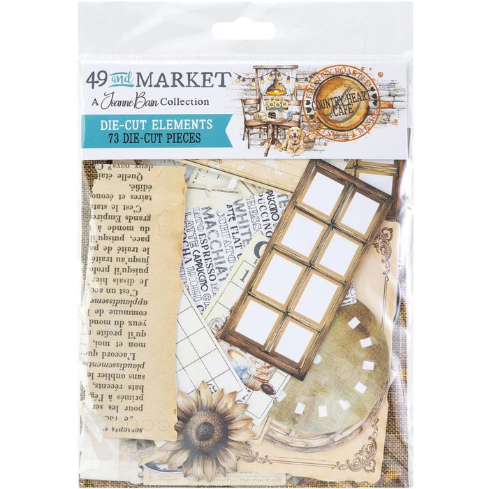 49 & MKT COUNTRY HEART CAFE DIE CUT ELEMENTS - JCH-36398