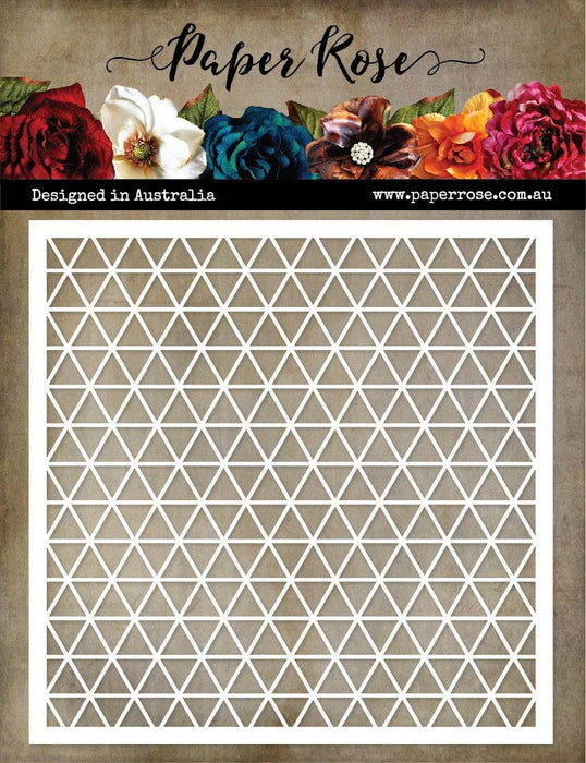 PAPER ROSE STENCIL 6 X 6 LITTLE TRIANGLES - 19232