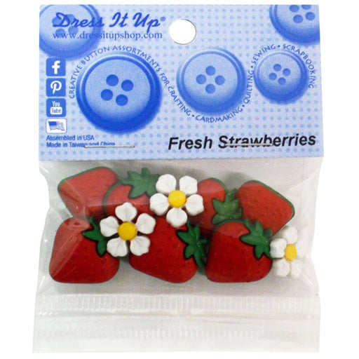 DRESS IT UP EMBELLSHMENTS FRESH STRAWBERRIES - 9389
