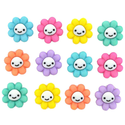 DRESS IT UP EMBELLSHMENTS HAPPY FLOWER -DIUBTN 10110