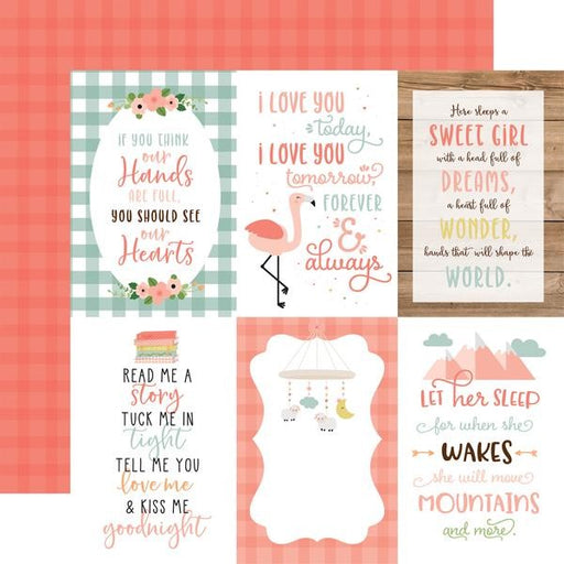 ECHO PARK 12X12 PAPER BABY GIRL JOURNALING CARDS 4 X 6 - BAG202011