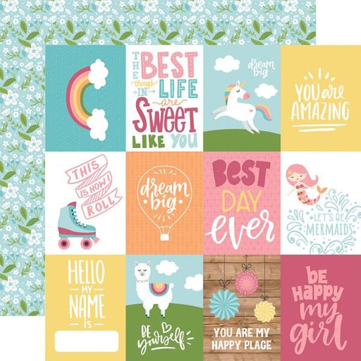 ECHO PARK ALL GIRL 12 X 12 PAPER 3 X 4 JOURNALING CARDS - ALG206003