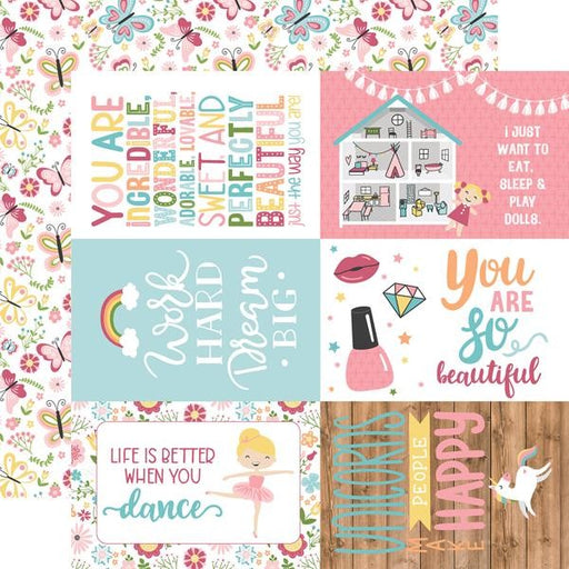 ECHO PARK ALL GIRL 12 X 12 PAPER 4 X 6 JOURNALING CARDS - ALG206010