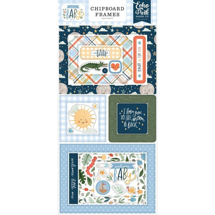 ECHO PARK BABY BOY CHIPBOARD FRAMES - WBB234065