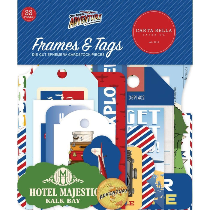 CARTA BELLA OUR TRAVEL ADVENTURE FRAMES AND TAGS - CBOTA131025
