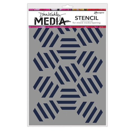 DINA WAKLEY STENCILS AND MASK FRACTURED HEXAGONS - MDS65029