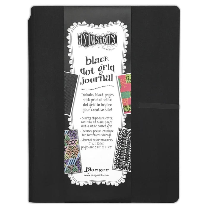 DYLUSIONS CREATIVE JOURNAL A4 BLACK DOT GRID - DYJ80398