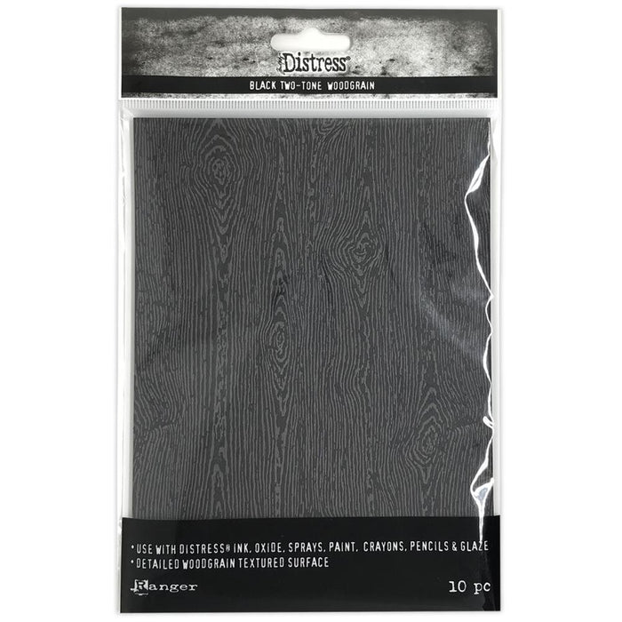 TIM HOLTZ DISTRESS BLACK TWO TONE WOODGRAIN PAPER - TSHK81135