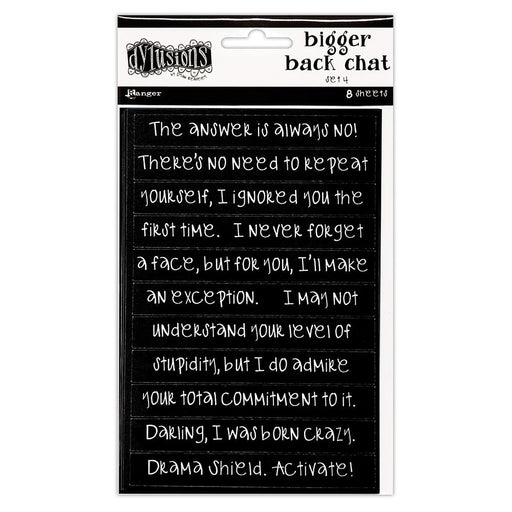 DYAN REAVELEY BIGGER BACK CHAT STICKERS 4 BLACK - DYA86642