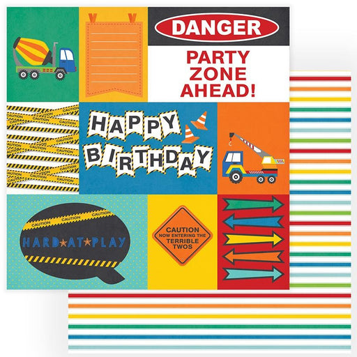 PHOTOPLAY LITTLE BUILDER 12 X 12 PAPER HARD AT PLAY - LIB9733