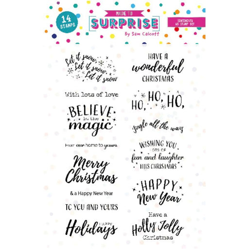 MADE TO SUPRISE STAMPS SENTIMENTS A5 STAMP SET - STOB0801