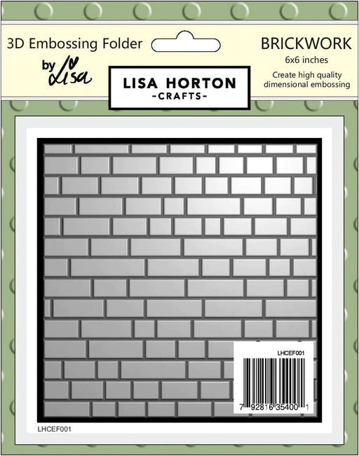 BRICKWORK 6X6 3D EMBOSSING FOLDER - LHCEF001