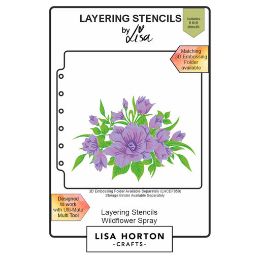 LISA HORTON STENCILS WILDFLOWER -LHCAS026