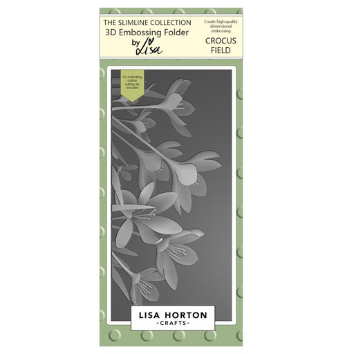 LISA HORTON EMBOSSING FOLDER CROCUS FIELD -LHCEF063