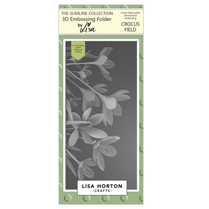 LISA HORTON EMBOSSING FOLDER CROCUS FIELD -LHCEF063