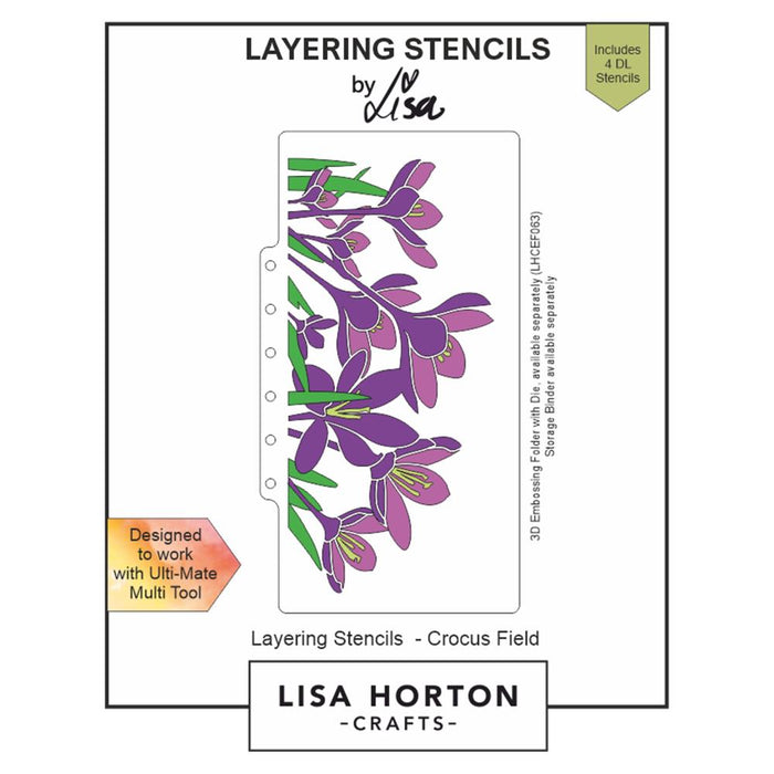 LISA HORTON STENCILS CROCUS FIELD - LHCAS057