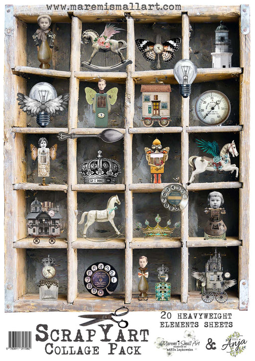 MAREMI'S SMALL ART BOOK BY MARTA LAPKOWSKA SCRAP YART COLLAGE PACK A5 - SCRAPYARTA5