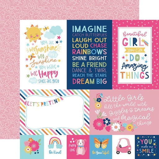 ECHO PARK 12 X 12 PLAY ALL DAY GIRL 4 X 6 JOURNALING CARDS - PAG268012