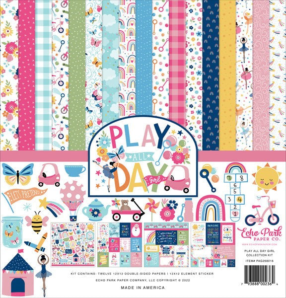ECHO PARK 12 X 12 PAPER PAD PLAY ALL DAY GIRL - PAG268016