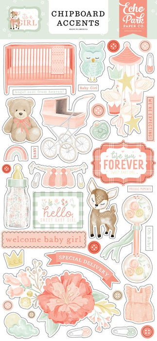 ECHO PARK ITS A GIRL CHIPBOARD ACCENTS - IAG277021