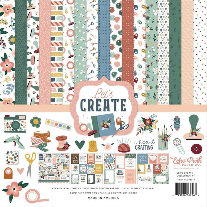 ECHO PARK 12 X 12 PAPER PAD KIT LETS CREATE - LC283016