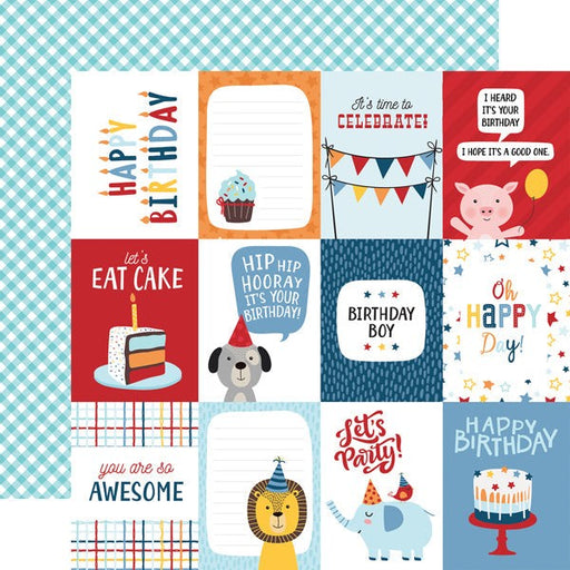 ECHO PARK BIRTHDAY BOY 12 X 12 PAPER 3X4 CARDS - BIB263002