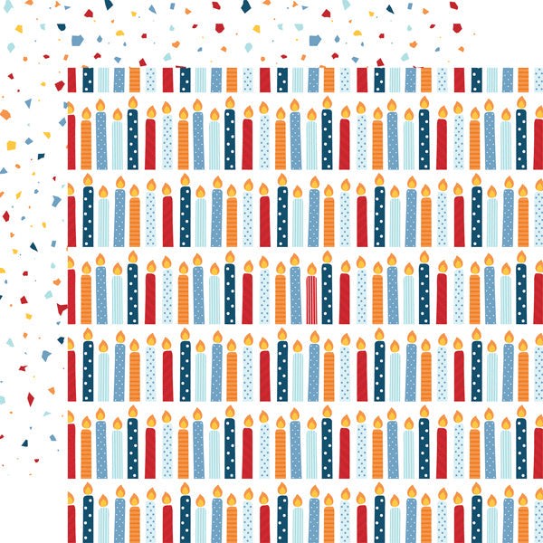 ECHO PARK BIRTHDAY BOY 12 X 12 PAPER CANDLES - BIB263011