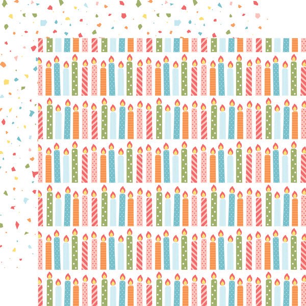 ECHO PARK BIRTHDAY GIRL 12 X 12 PAPER CANDLES - BIG262011