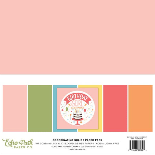 ECHO PARK COLLECTION BIRTHDAY GIRL 12X12 SOLID PACK - BIG262015