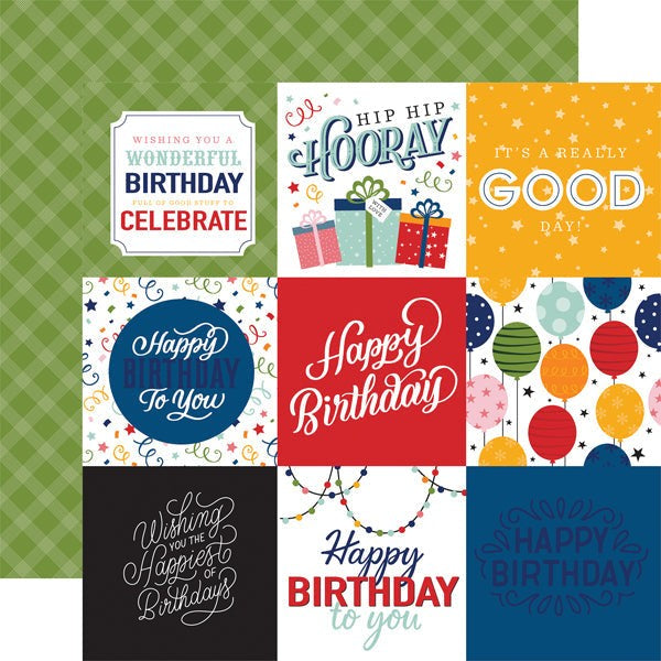 ECHO PARK BIRTHDAY SALUTATION 4X4 CARDS - BIS264004