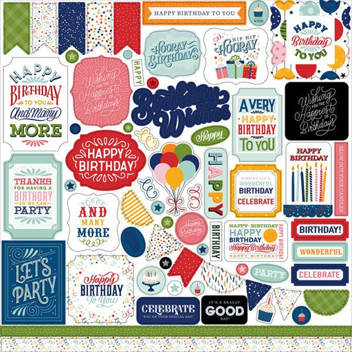 ECHO PARK COLLECTION BIRTHDAY SALUTIONS ELEMENTS STICKERS - BIS264014