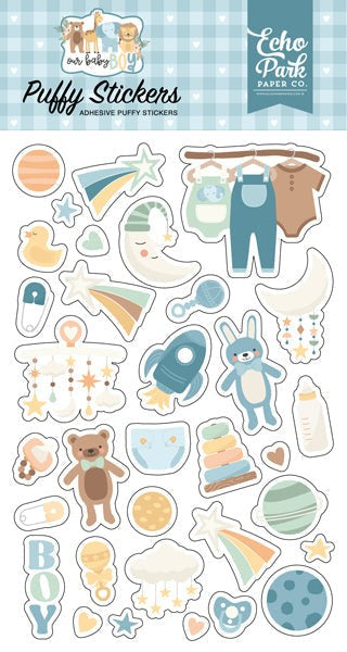 ECHO PARK OUR BABY BOY PUFFY STICKERS - OBB302066