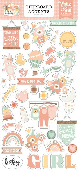 ECHO PARK OUR BABY GIRL CHIPBOARD ACCENTS - OBA301021