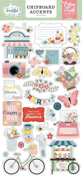 ECHO PARK COLLECTION LIFE IS BEAUTIFUL ACCENTS CHIPBOARD - LIB309021