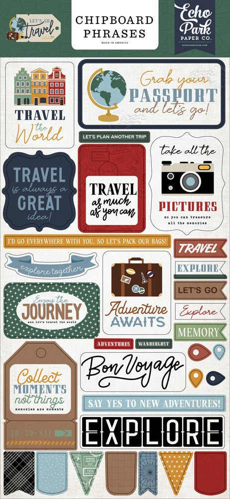 ECHO PARK COLLECTION LETS GO TRAVEL PHRASES CHIPBOARD - LGT310022