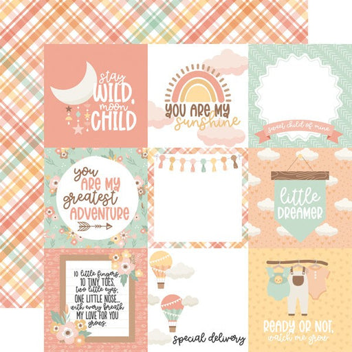 ECHO PARK COLLECTION OUR BABY GIRL 12 X 12 PAPER 4X4 CARDS - OBA301009