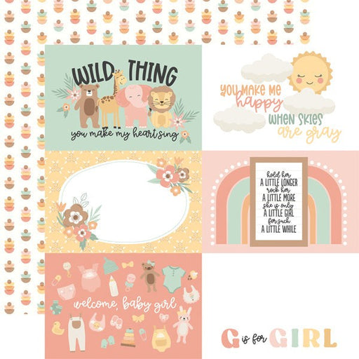 ECHO PARK COLLECTION OUR BABY GIRL 12 X 12 PAPER 6X4 CARDS - OBA301012