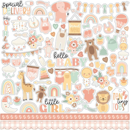 ECHO PARK COLLECTION OUR BABY GIRL 12 X 12 STICKERS - OBA301014